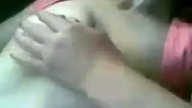 Girl making horny expression 