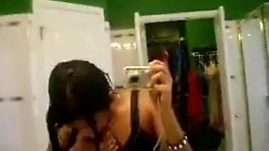 lovely girl showing tits to lover on skype