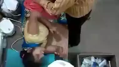 Doctor fingering pussy of patient